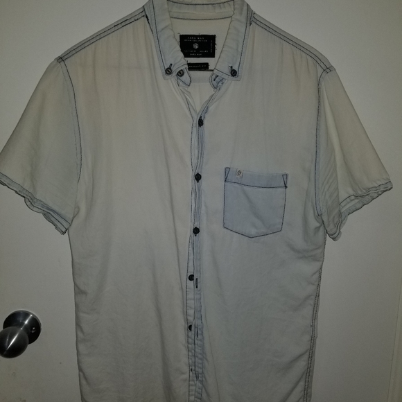 Zara Button Up Short Sleeve Shirt - Picture 1 of 2